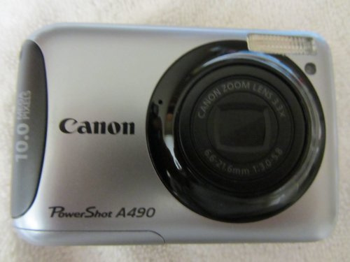 Canon PowerShot A490 10.0 MP Digital Camera with 3.3x Optical Zoom and 2.5-Inch LCD