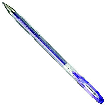 UNI-BALL Roller encre gel Signo UM120SP Pte Large 1mm Violet Pailleté