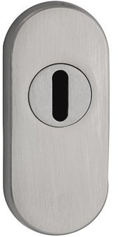 ck-tuerbeschlaege Ovale Schutzrosette | V2A Edelstahl Matt | Höhe 14 mm | Zylinderabdeckung | Made in Germany