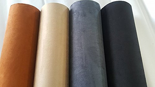 Neoxxim 23.68€/m2 Microfaser-Stoff selbstklebend schwarz - 200 x 144 cm Wildleder-Optik flexibel Design Decor-Stoff Himmelstoff Autofolie Klebefolie Klebestoff