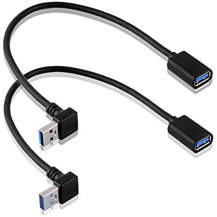 S SIENOC 30cm USB 3.0 Winkel Adapter - 90° Grad Winkeladapter - A-Stecker zu A-Buchse - kompatibel mit Allen USB Kabeln - optimale Kabelführung (up+down Winkel Kabel (A Stecker zu A Buchse))