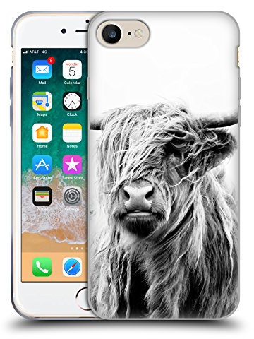 Head Case Designs Offizielle Dorit Fuhg Hochland Kuh Porträt Reiseberichte Gelhülle [Militärischer Schutzgrad] Kompatibel Mit Apple iPhone 7/8 / SE 2020 & 2022 Und Kompatibel Mit MagSafe