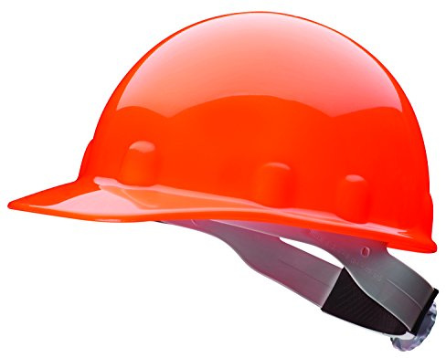 Fibre-Metal by Honeywell SuperEight Thermoplastic Cap-Style Hard Hat with 8-Point Ratchet Suspension, Hi-Viz Strong Orange, Medium