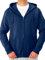 Jerzees - Felpa da uomo in pile con zip - Blu - Large