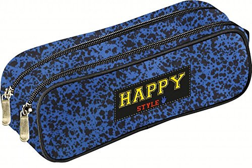 Clairefontaine Happy Style Federmappe, 22 x 7 x 7 cm weiß 22 x 7 x 8 cm blau