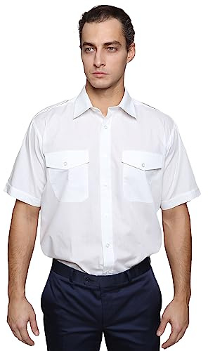 Mirabella Health & Beauty Men's Pilot Shirt Short Sleeve