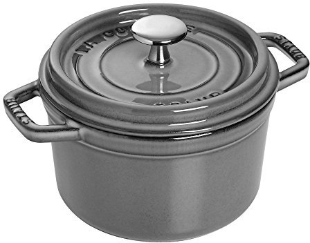 Staub Cocotte aus Gusseisen, rund, 1,25 l, Graphitgrau