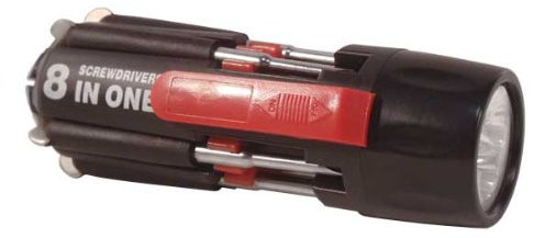 Mauk Schraubenzieher 8 in 1 mit integrierter Taschenlampe
