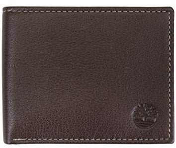 Timberland Men's Leather Wallet with Attached Flip Pocket Travel Accessory-Bi-Fold, Brown (Blix), One Size