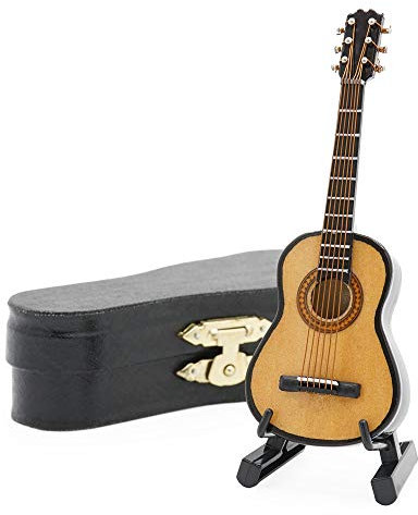 Odoria 1/12 Miniatur Gitarre Puppenhaus Musikinstrumente Zubehör