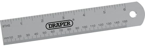 Draper 152mm Stainless Steel Rule | 6 Inch Precision Metal Ruler for Cutting | 52396