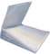 Rayher Fächertasche für Scrapbooking-Papiere, 33 x 33,5 cm, 7 Fächer, transparenter Kunststoff, Gummibandverschluss, Sortiermappe, 7870500, Grau