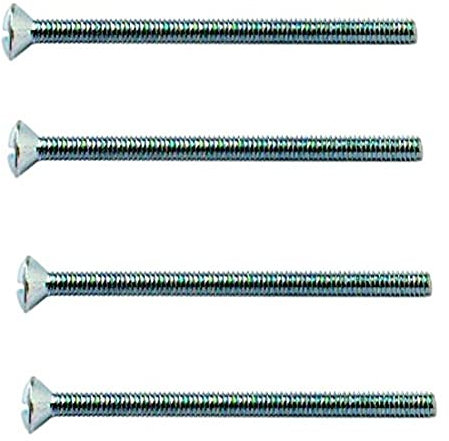 Bulk Hardware BH03664 Vite per Prese Elettriche, M3.5, Bianco, 50 mm Set di 20 Pezzi