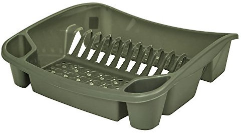 Whitefurze Dish Drainer, Plastic, Silver, Small