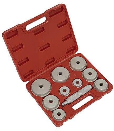 Sealey VS703 10pc Bearing Race And Seal Driver Set-Aluminium, Multicoloured