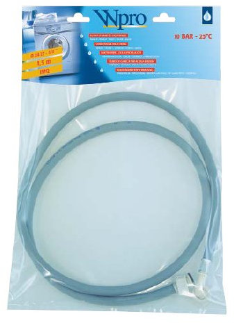 Wpro Universal Inlet Hose Straight/Angled 1.5 m cold 10 Bar 25 °C TAF159 Length 2.5 M