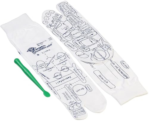 Newgen Medicals Massagestrümpfe: Druckpunkt-Socken für Fuß-Reflexzonen-Massage, Gr. 44-46 (Socken mit Massagepunkten, Akupressur, Füße)