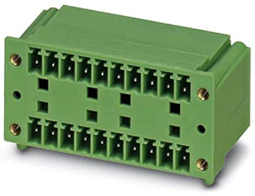 PHOENIX CONTACT MCD 1,5/6-G1F-3,81 Leiterplattengrundleiste, Nennquerschnitt 1,5 mm², Grün, Anzahl der Anschlüsse 12, Artikelfamilie MCD 1,5/..-G1F, Rastermaß 3,81 mm, 50 Stück