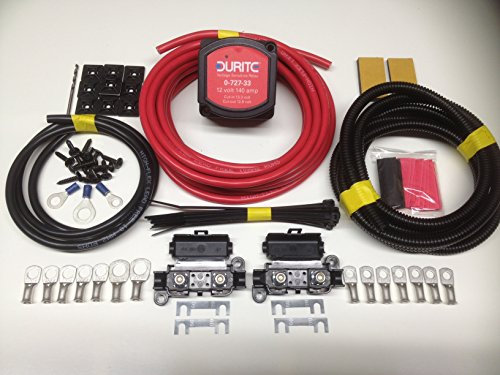 3mtr Split Charge Relay Kit 12v 140amp Durite Intelligent Voltage Sense Relay SCKD113