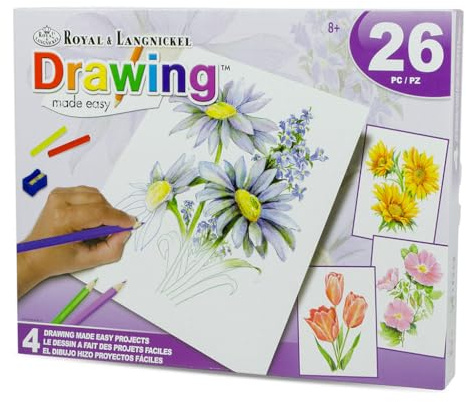 Royal and Langnickel Drawing Made Easy 4 Flower Projects Set