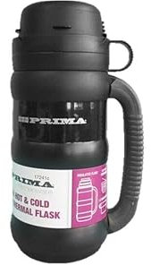 Housewares 0.5L Thermal Tea, Coffee Travel Flask HOT N COLD DRINKS THERMOS FOOD SOUP VACUUM FLASK WITH 1 CUP (Black)