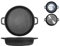 H&H Home Pietra Tegame Antiaderente con 2 Manici, Alluminio, Antracite, 36 cm
