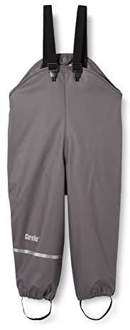 CareTec Unisex Kids Overall - Pu W/O Fleece Rain Trousers, Grey (174), 116 UK