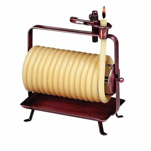 Candle by the Hour Vela horizontal de 80 horas, cera de abeja natural ecológica con mecha de algodón