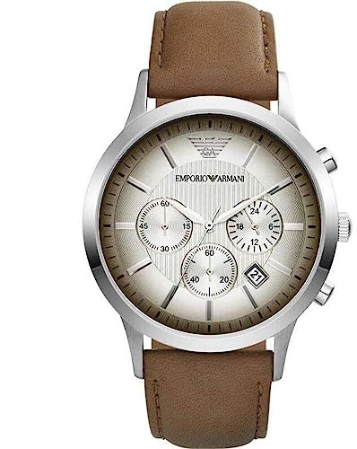 Emporio Armani Herren-Armbanduhr XL Chronograph Quarz Leder AR2471