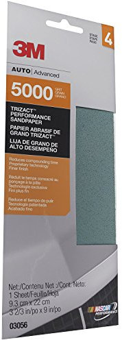3M Trizact Performance Sandpaper, 03056, 5000, 3 2/3 in x 9 in