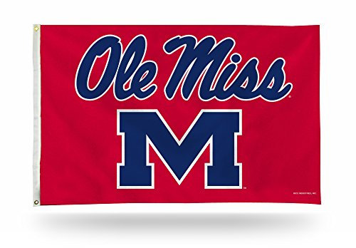 Rico Industries NCAA Mississippi Rebels 90 x 152 cm klassische Banner-Flagge – einseitig – für drinnen oder draußen – Heimdekoration
