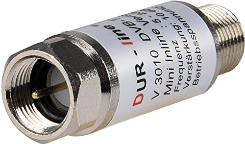 DUR-line® V3010 - Mini Inline Verstärker, Verstärkung 10 dB, für Sat und DVB-T2, 5-2400 MHz