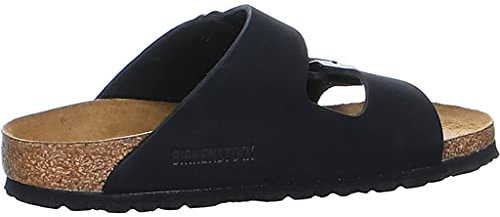 Birkenstock Herren Arizona SFB Cuir Gras Noir Sandale, Schwarz, 44 EU Schmal