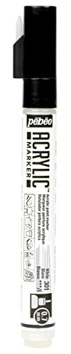 Pébéo 201301 Marqueur acrylique Pointe ronde 0,7mm Blanc