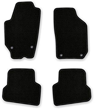 Bär-AfC Auto Fußmatten Basic passend für Skoda Fabia 2 5J 2007-2014, Autoteppiche Nadelvlies Schwarz, Rand Kettelung Schwarz, Set 4-teilig, SK03497