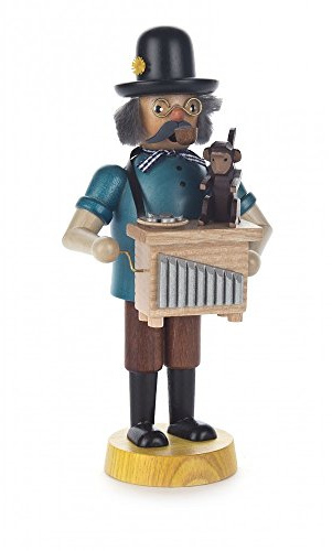 Räuchermännchen Leierkastenmann - 18cm - Original Erzgebirge Räuchermann - Dregeno Seiffen
