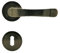 domino Türgriff Drückergarnitur BB-Buntbart Set Rund-Rosette Türklinke für Bürotür, Kellertür & Innentür Türbeschläge aus Aluminium Bronze Türdrückergarnitur NOVA-R M3
