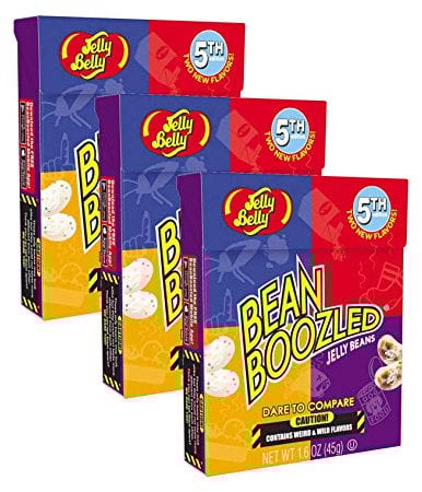 3x Bean Boozled Flip Top Box, Nachfüllpackung für das verrückte Bohnenspiel