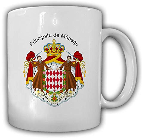 Monaco Wappen Emblem Principatu de Múnegu Kaffee Tasse #13806