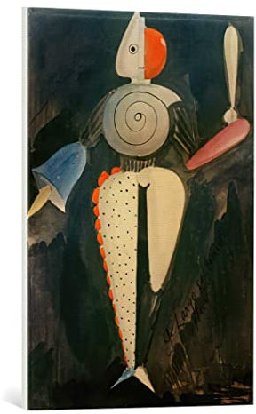 kunst für alle Leinwandbild: Oskar Schlemmer Der Abstrakte - hochwertiger Druck, Leinwand auf Keilrahmen, Bild fertig zum Aufhängen, 55x80 cm