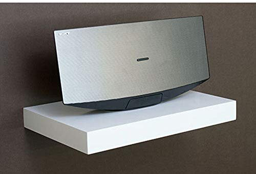 Gloss White Media Floating Shelf Kit 450x300x50mm