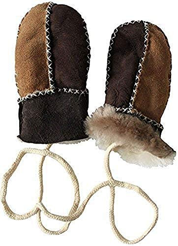 Wowi, Baby Lammfell-Fäustlinge, 1Paar,Brauntöne,one Size ca. 0 bis 15 Monate