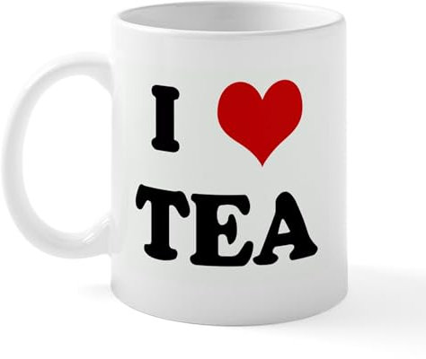 CafePress I Love Tea Mug 11 oz (325 ml) Ceramic Coffee Mug