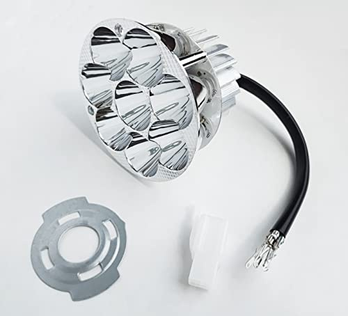 reddragonfly Goldenapplestore - Wasserdicht runde weiß 30w 6-LED Motorrad Universal-Scheinwerfer Roller 6000k Fernlicht Entfernung Licht Birne Lampe 12v 48v 60v 72v 90v