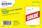 AVERY - 1000 perforierte Etiketten, vorbedruckt, Soldé – Format 49 x 65 mm – Papier 224 g/m²