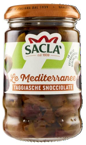 Saclà Olive Taggiasche Denocciolate in Olio Extravergine di Oliva, 12x180g