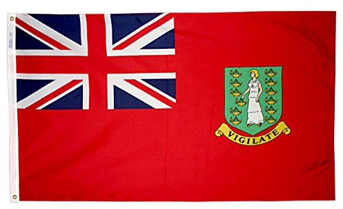 Annin Flagmakers Modell 221287 Britische V.I. Flagge, hergestellt nach Offiziellen Designspezifikationen der Vereinten Nationen, 90 x 150 cm, Mehrfarbig