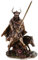 Veronese Frey germanischer Gott mit Eber bronziert 38 cm Freyr Freya Figur Odin Skulptur