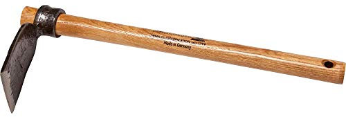 Unbekannt Handhäulein geschmiedet - mit rundem Auge - Eschenstiel ca. 40 cm - Gewicht 540 g - Krumpholz Gartengerät