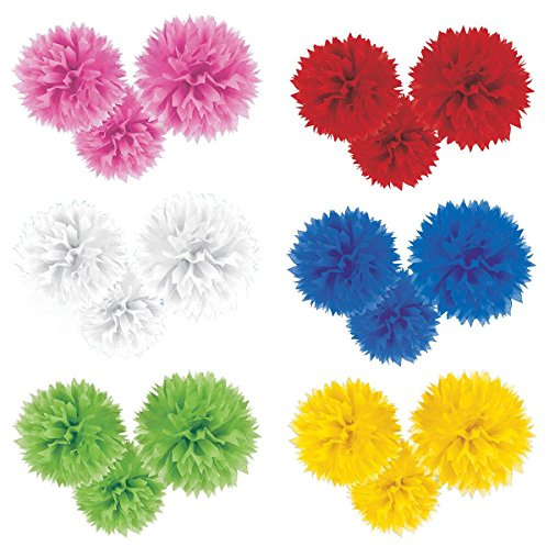 amscan Wabenball Fluffy 40cm/3St. Gelb